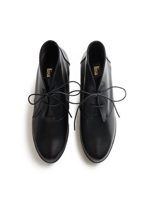 Lisa B. smooth toe leather bootie clogs - black Lisa B. smooth toe leather bootie clogs - black
