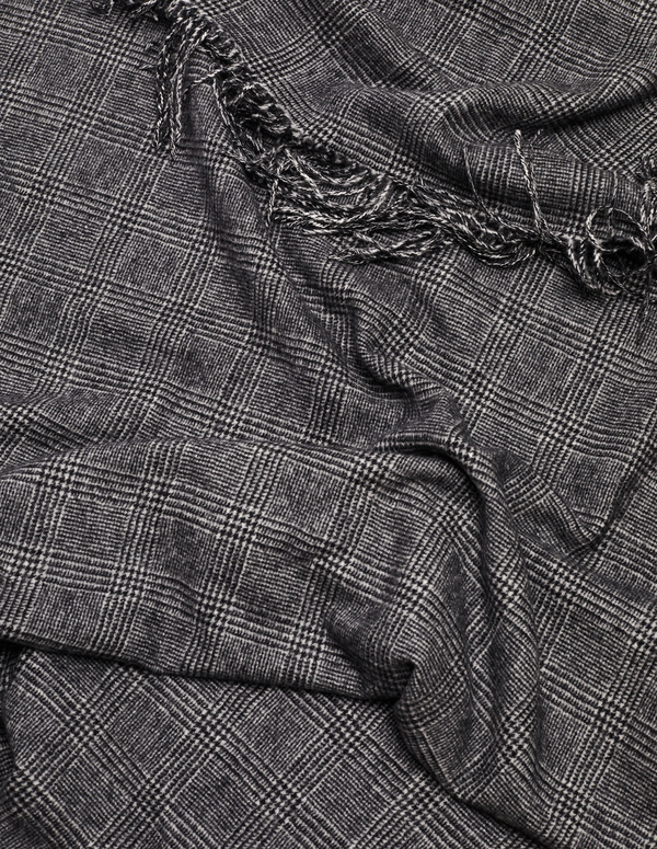 Undercover Wool Scarf - Black/White Check Undercover Wool Scarf - Black/White Check