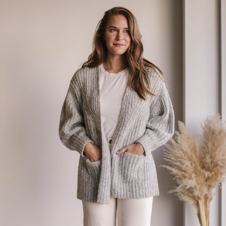 bare knitwear marine cardigan