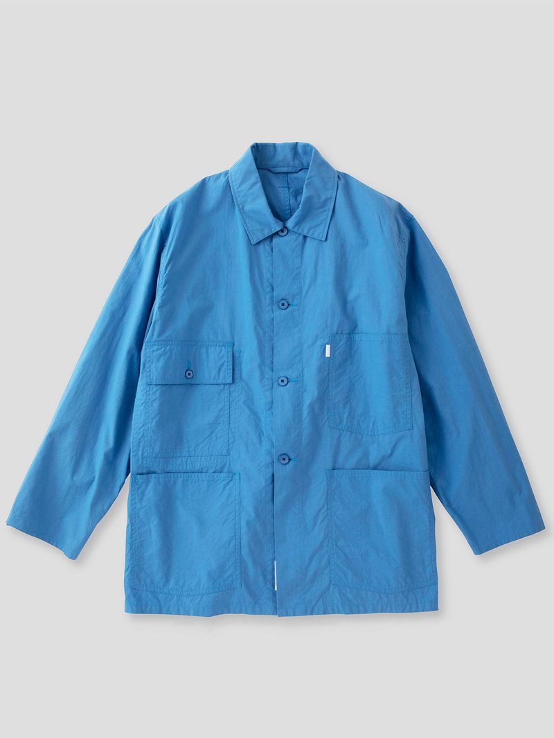 S H】COVERALL SHIRT /SH-CVRL-001 white Coverall Shirt - Linen Navy