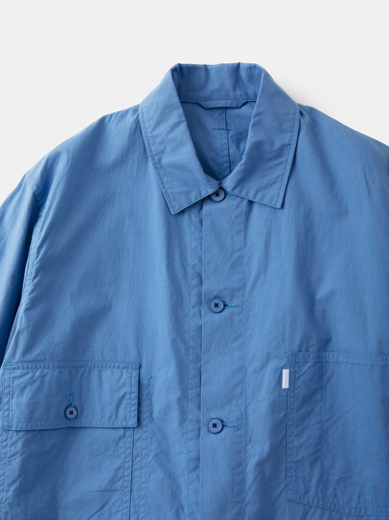 S H】COVERALL SHIRT /SH-CVRL-001 white Coverall Shirt - Linen Navy