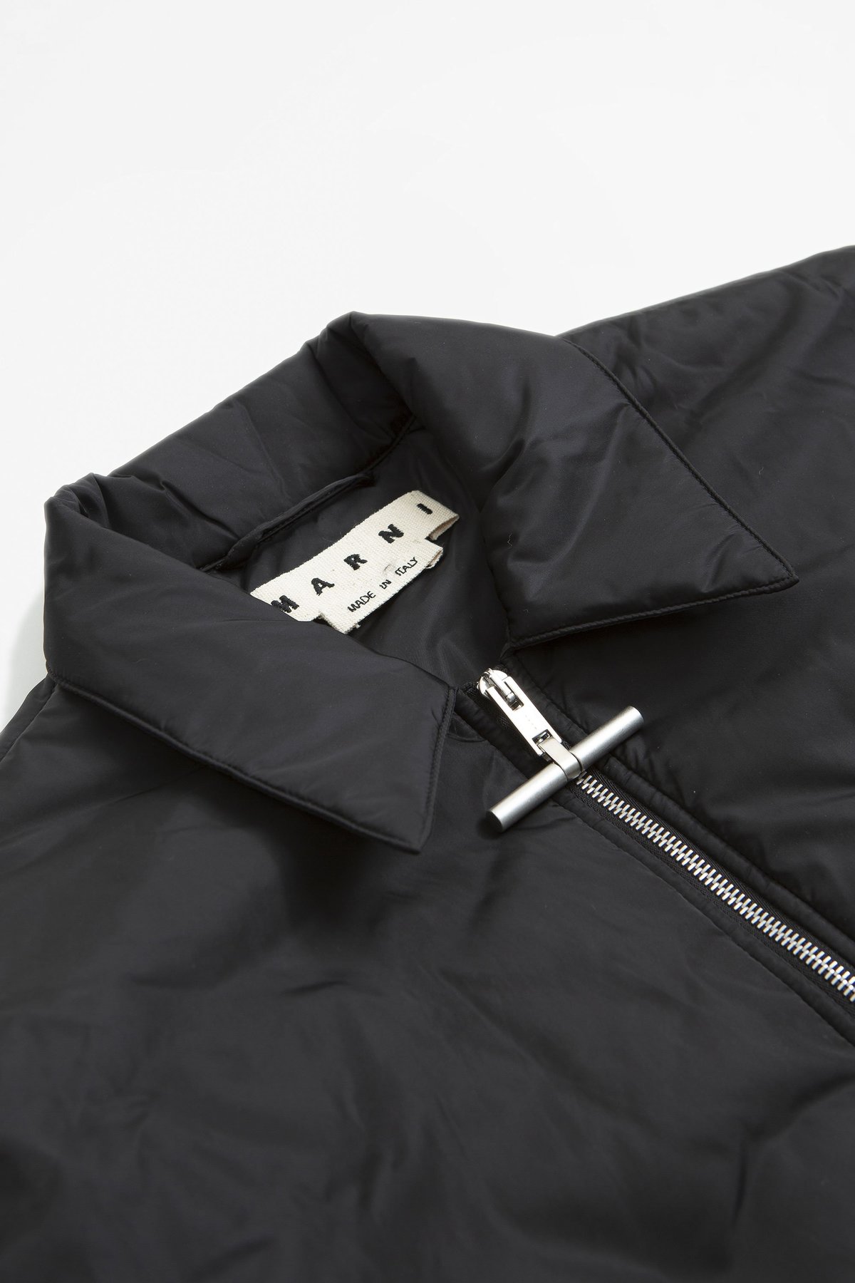 Marni Zip up oversize padded shirt jacket - black | Garmentory
