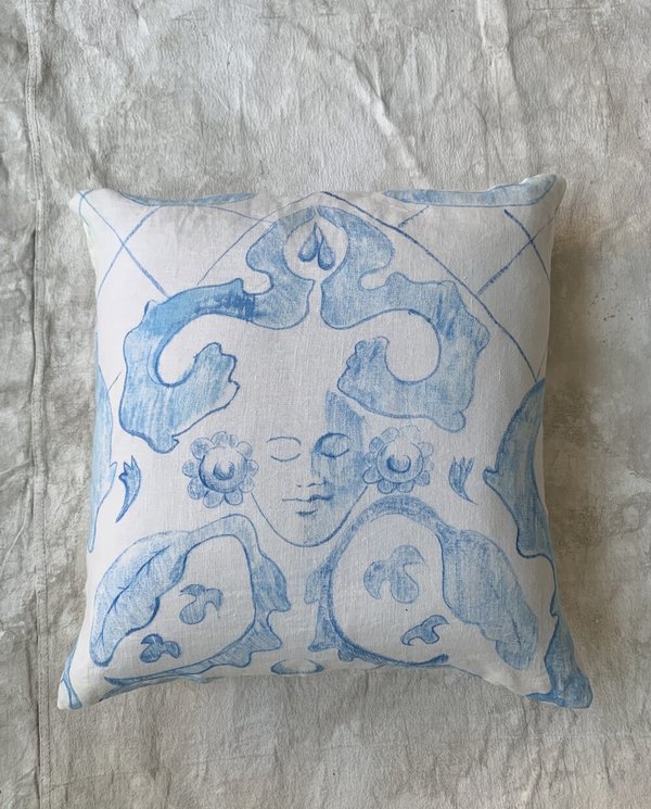 Cuttalossa & Co. Hand Painted Linen Series Pillow - Madonna Cuttalossa & Co. Hand Painted Linen Series Pillow - Madonna