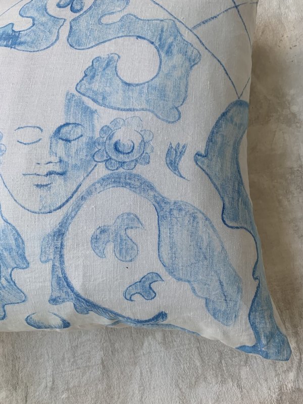 Cuttalossa & Co. Hand Painted Linen Series Pillow - Madonna Cuttalossa & Co. Hand Painted Linen Series Pillow - Madonna