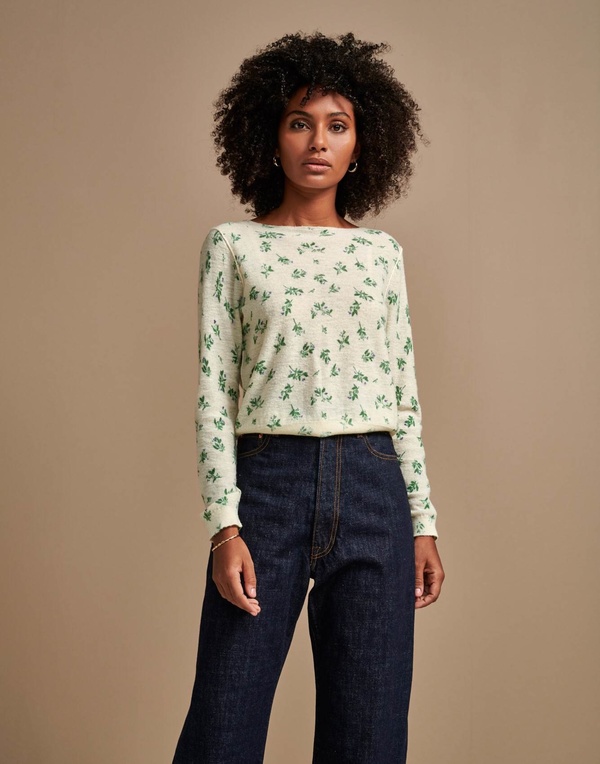 Bellerose Daruy Floral Sweater - Natural Bellerose Daruy Floral Sweater - Natural