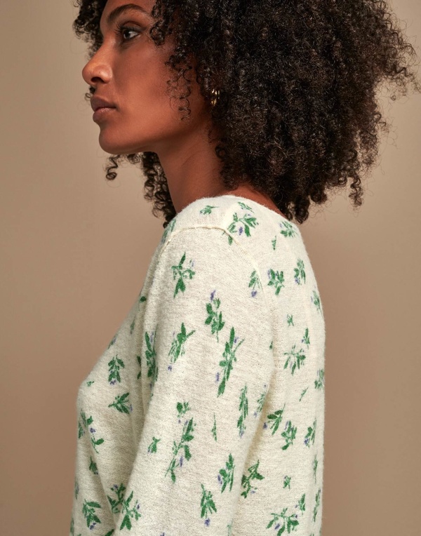 Bellerose Daruy Floral Sweater - Natural Bellerose Daruy Floral Sweater - Natural