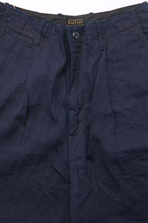 Kapital 8 oz. IDGxIDG Denim High Waist NIME Pants (FUROSHIKI Embroidery) - Indigo Kapital 8 oz. IDGxIDG Denim High Waist NIME Pants (FUROSHIKI Embroidery) - Indigo
