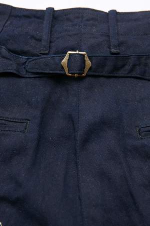 Kapital 8 oz. IDGxIDG Denim High Waist NIME Pants (FUROSHIKI Embroidery) - Indigo Kapital 8 oz. IDGxIDG Denim High Waist NIME Pants (FUROSHIKI Embroidery) - Indigo