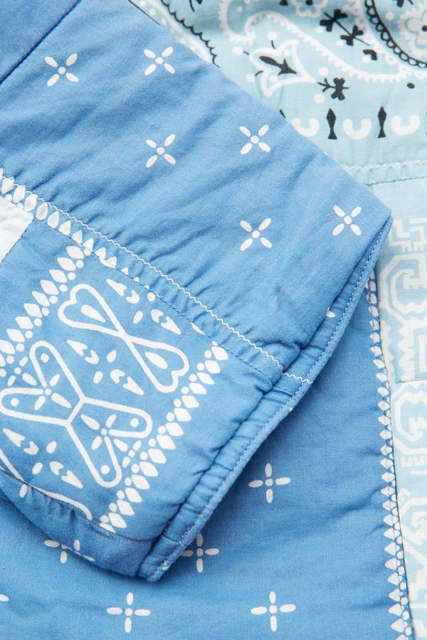 Kapital Gauze Bandana Patchwork Quilt SAMU Work Blouson - Sax