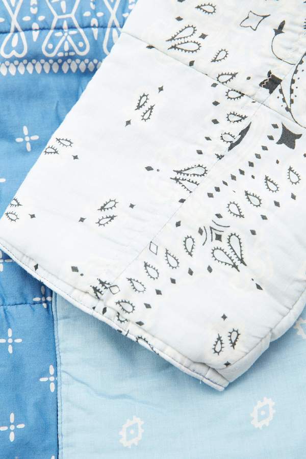 Kapital Gauze Bandana Patchwork Quilt SAMU Work Blouson - Sax