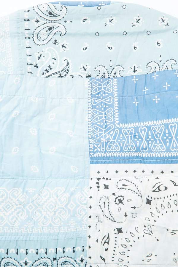 Kapital Gauze Bandana Patchwork Quilt SAMU Work Blouson - Sax
