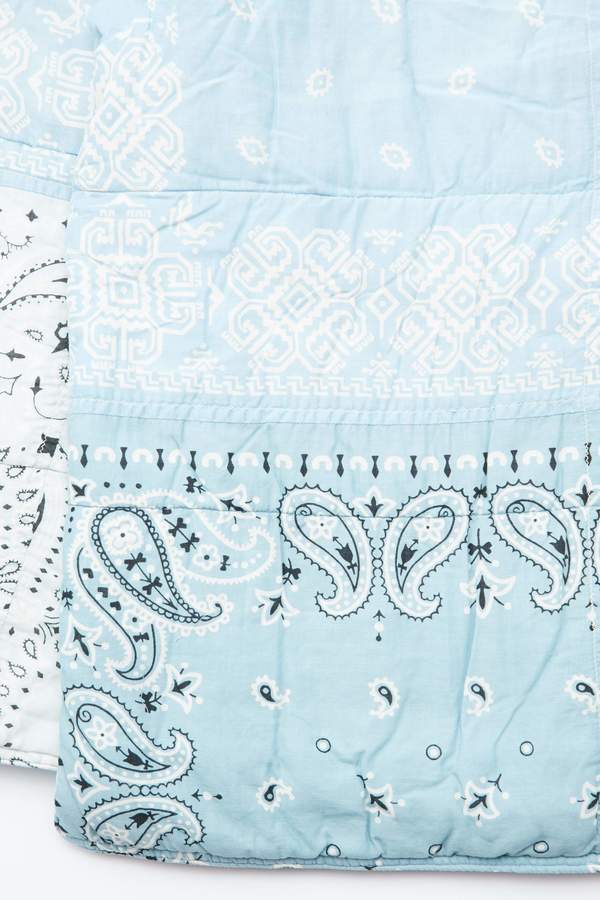 Kapital Gauze Bandana Patchwork Quilt SAMU Work Blouson - Sax