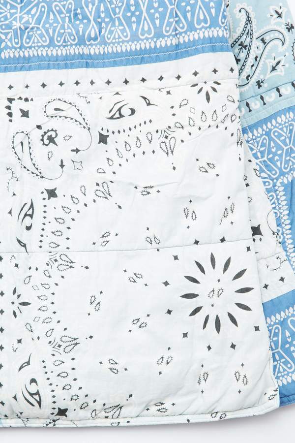 Kapital Gauze Bandana Patchwork Quilt SAMU Work Blouson - Sax