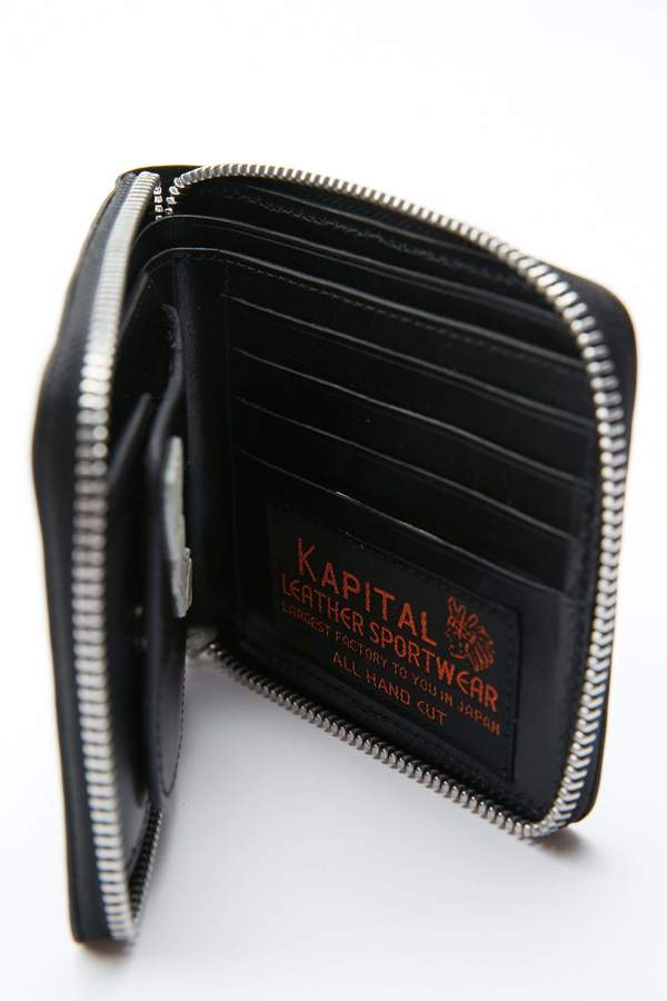 KAPITAL bone ボーン ウォレット 財布 ブラック wallet Kapital BONE HAND ZIP mini wallet