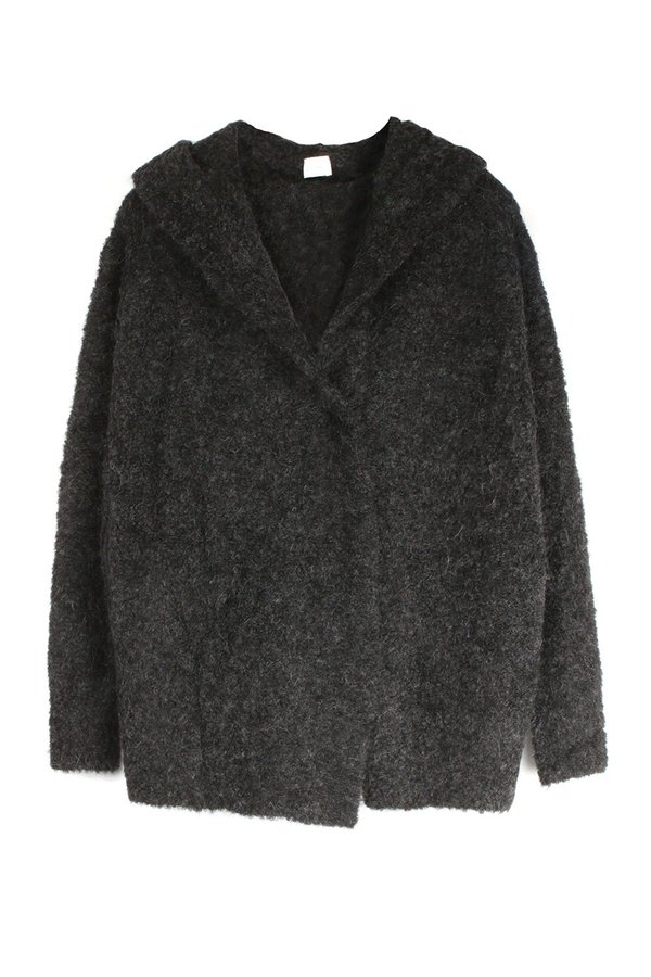 C.T. plage Snap Front Cardi - Grey C.T. plage Snap Front Cardi - Grey