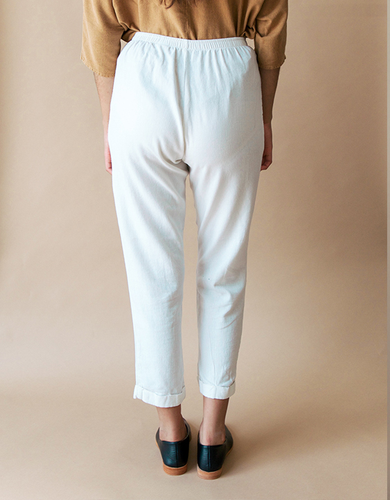 Me & Arrow Cuff Pants, Off White Me & Arrow Cuff Pants, Off White