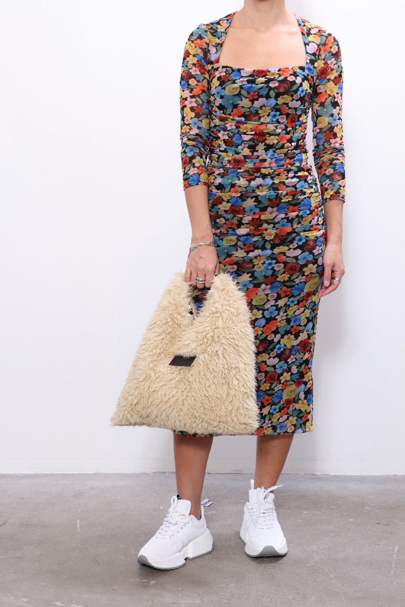 【GANNI】dress Ganni Shiny Tech Strap Midi Dress - Gray – Luck Lafayette