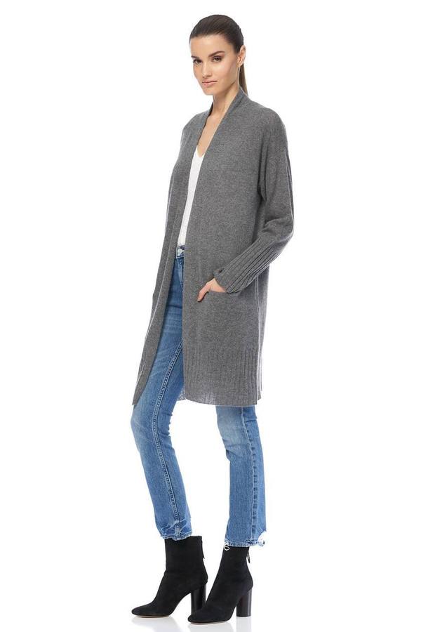 360Cashmere Alva Cardigan - Mid Heather Grey 360Cashmere Alva Cardigan - Mid Heather Grey