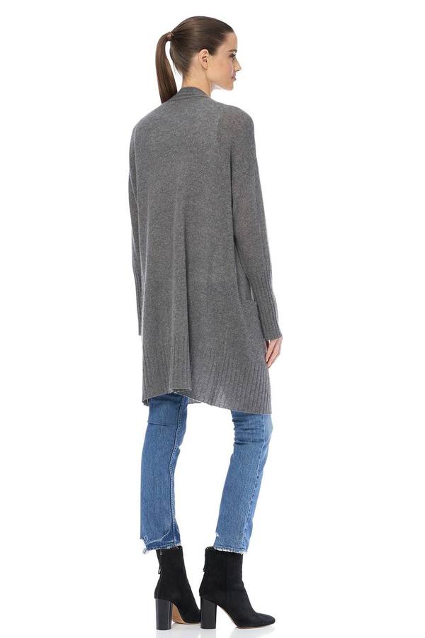 360Cashmere Alva Cardigan - Mid Heather Grey 360Cashmere Alva Cardigan - Mid Heather Grey
