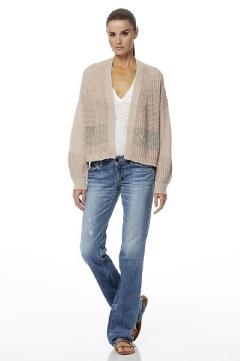 360Cashmere Tulsa Cardigan - Peony