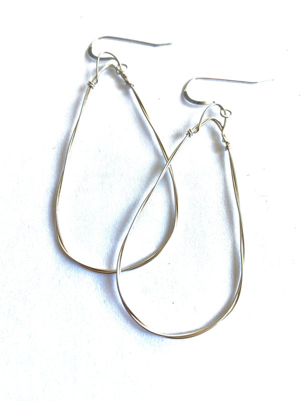 Emma Rose Designs Small Triangle Hoops - Sterling Silver Emma Rose Designs Small Triangle Hoops - Sterling Silver