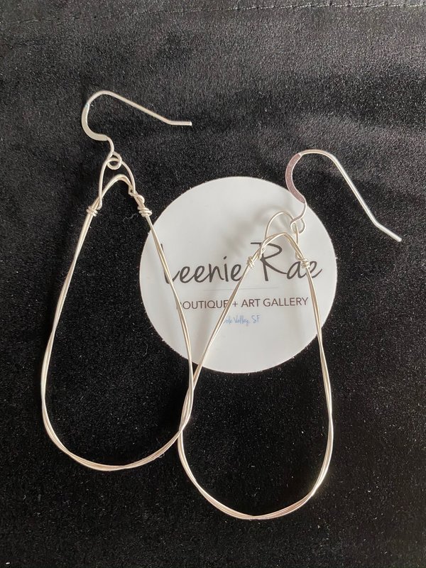 Emma Rose Designs Small Triangle Hoops - Sterling Silver Emma Rose Designs Small Triangle Hoops - Sterling Silver