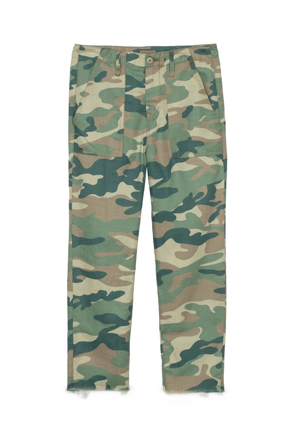 Mother The Shaker Chop Crop - Blue Green Camo Mother The Shaker Chop Crop - Blue Green Camo