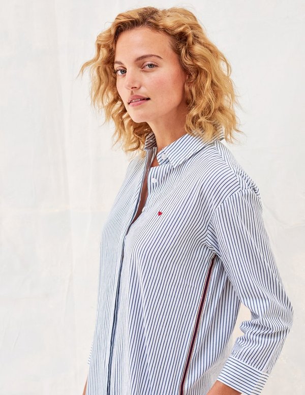Sundry Pin Stripe Dress Shirt - Natural Sundry Pin Stripe Dress Shirt - Natural