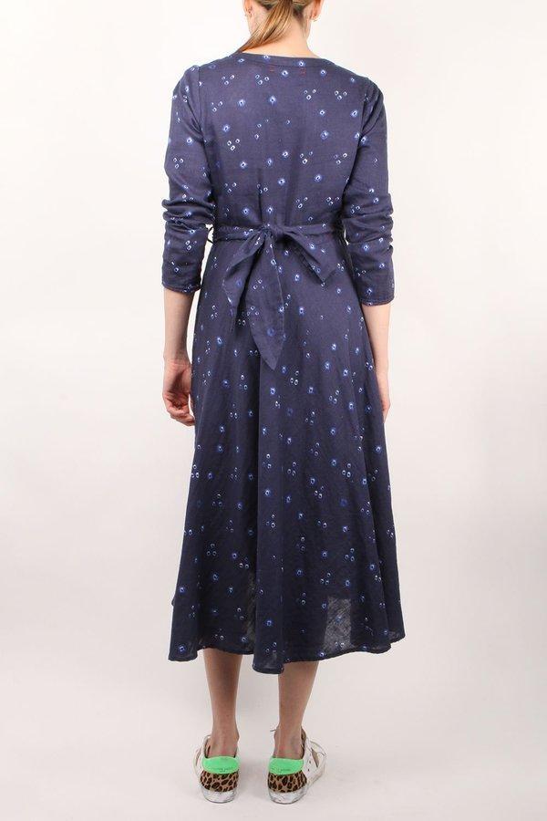 Xirena Reece Wrap Dress - Navy Print Xirena Reece Wrap Dress - Navy Print