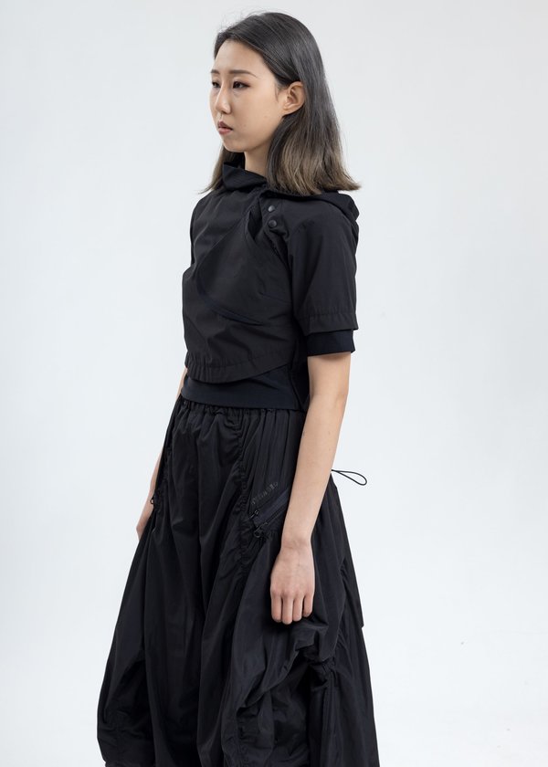 Hyein Seo Hooded Crop Top - Black Hyein Seo Hooded Crop Top - Black