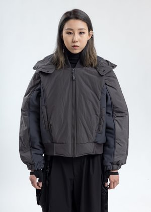 Hyein Seo Hooded Bomber - Grey Hyein Seo Hooded Bomber - Grey