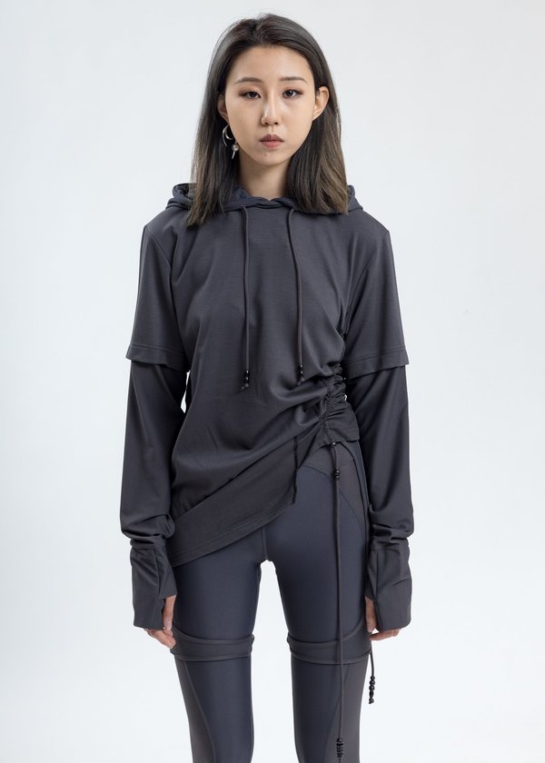 Hyein Seo Twisted Hoodie - Grey Hyein Seo Twisted Hoodie - Grey