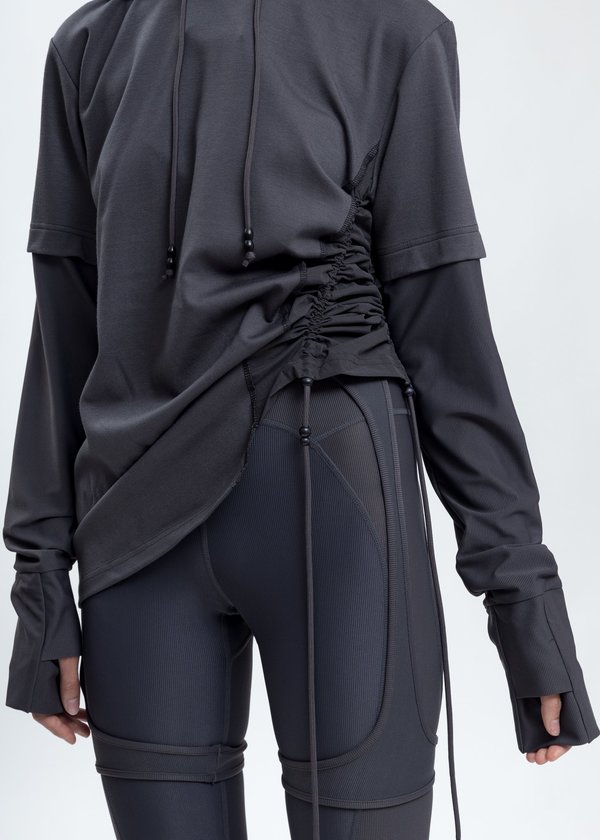 Hyein Seo Twisted Hoodie - Grey Hyein Seo Twisted Hoodie - Grey