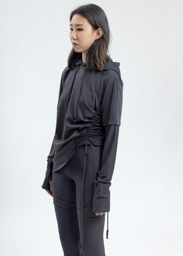 Hyein Seo Twisted Hoodie - Grey Hyein Seo Twisted Hoodie - Grey