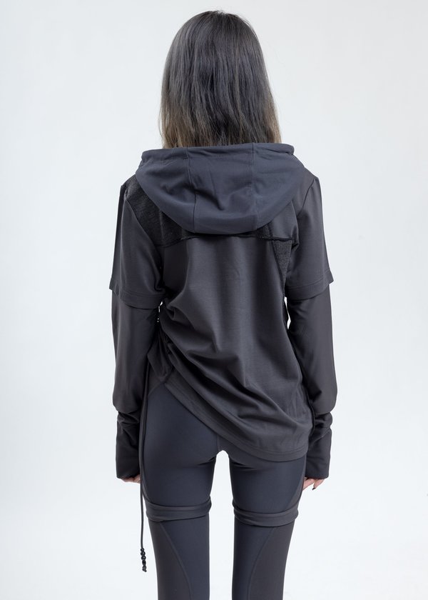 Hyein Seo Twisted Hoodie - Grey Hyein Seo Twisted Hoodie - Grey