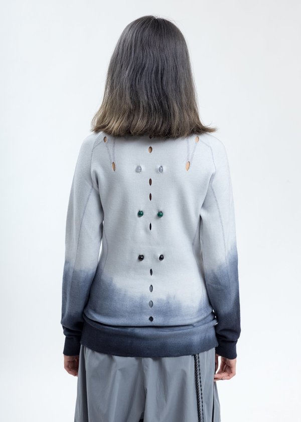 Feng Chen Wang Merino Wool Slim Fit Sweater - White Feng Chen Wang Merino Wool Slim Fit Sweater - White
