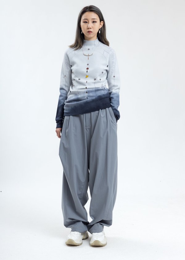 Feng Chen Wang Merino Wool Slim Fit Sweater - White Feng Chen Wang Merino Wool Slim Fit Sweater - White
