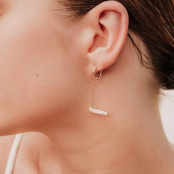 Punkwasp Minimalist Fresh Water Pearl Earrings Punkwasp Minimalist Fresh Water Pearl Earrings