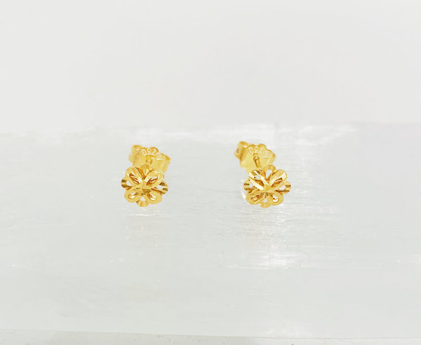 Mint Yunnan Flower Earring - 24k Gold Mint Yunnan Flower Earring - 24k Gold