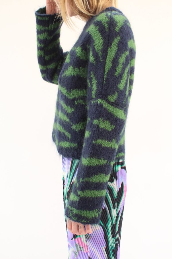 Julia Heuer Barney Knit Pullover - navy/green Julia Heuer Barney Knit Pullover - navy/green
