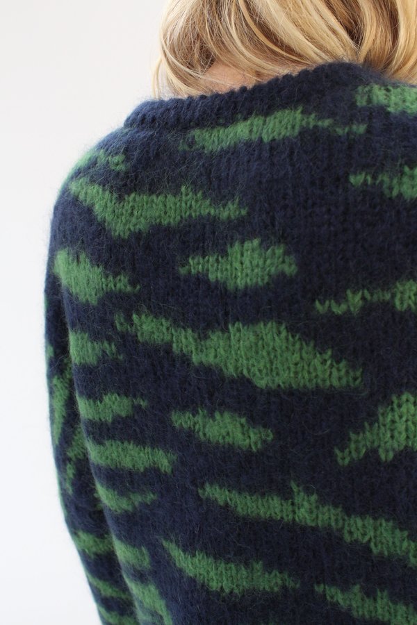 Julia Heuer Barney Knit Pullover - navy/green Julia Heuer Barney Knit Pullover - navy/green