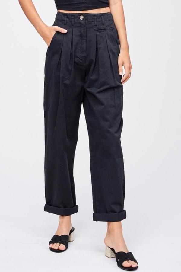 Emory Park Pleated Boyfriend Fit Trouser - Black Emory Park Pleated Boyfriend Fit Trouser - Black