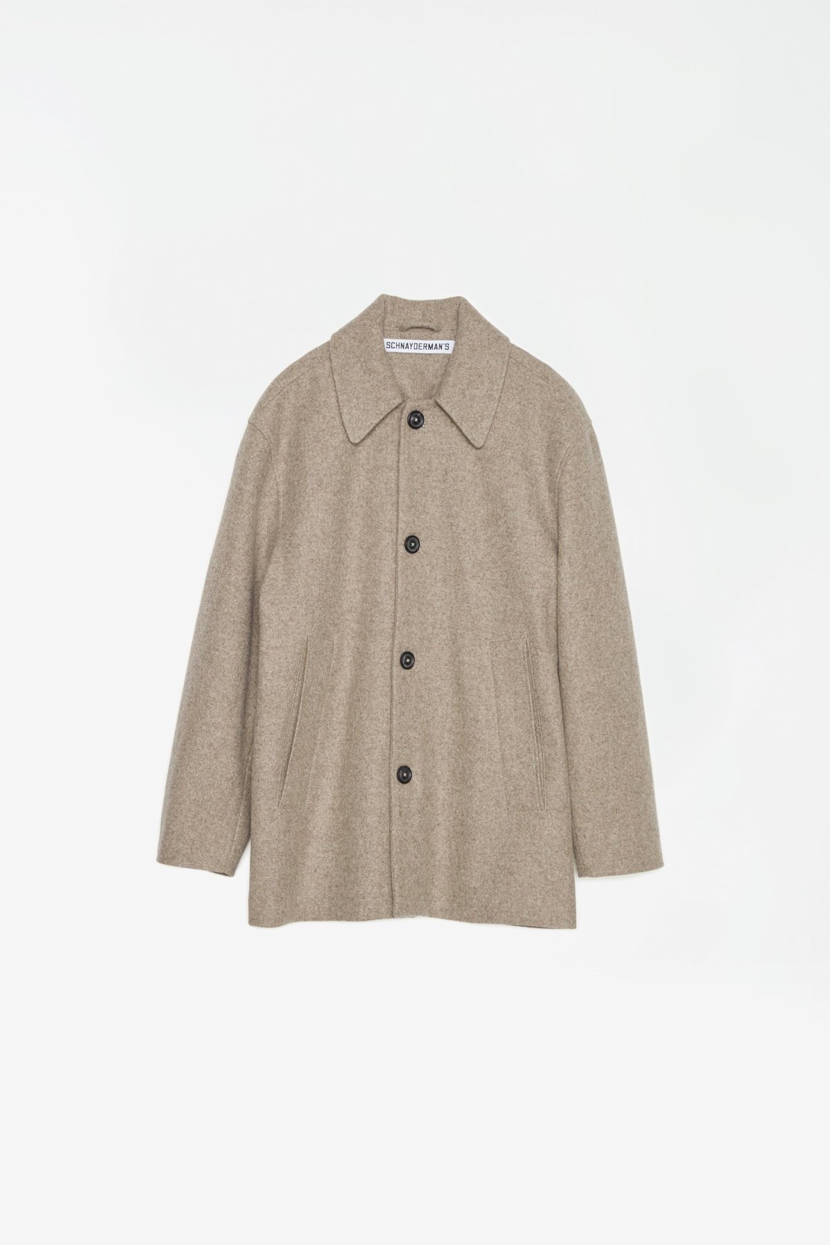 Schnayderman's Melton Wool Jacket - Dark Beige Melange - Image 1 of 5