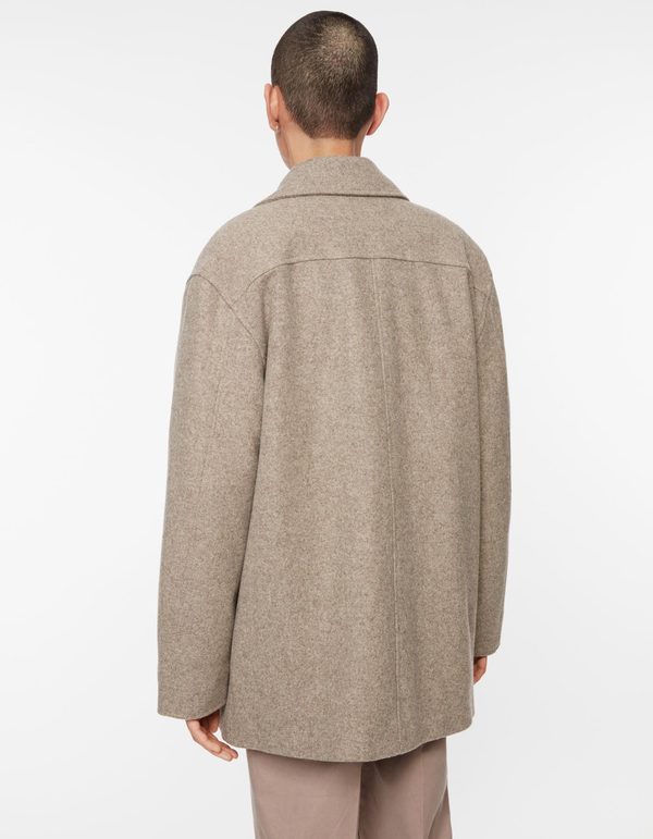 Schnayderman's Melton Wool Jacket - Dark Beige Melange