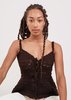 Shereen Mohammad Zaira Handmade Camisole Crochet Top - Brown - Thumbnail 1