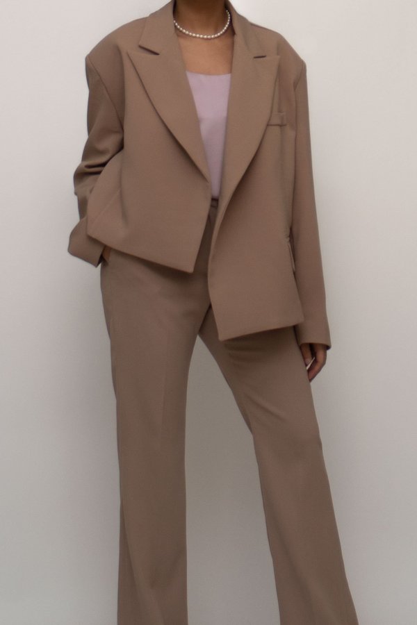 W A N T S Asymmetrical Blazer - Beige W A N T S Asymmetrical Blazer - Beige