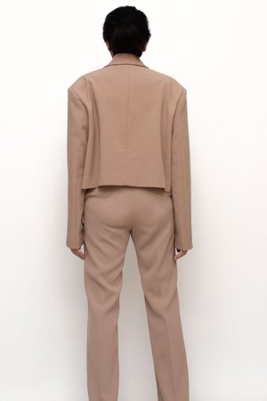 W A N T S Asymmetrical Blazer - Beige W A N T S Asymmetrical Blazer - Beige