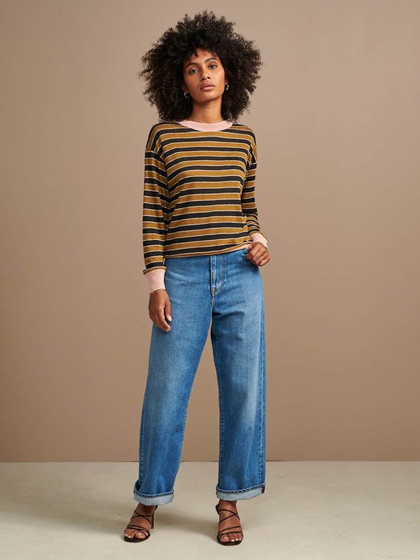 Bellerose Senia Top - Khaki/Black Bellerose Senia Top - Khaki/Black