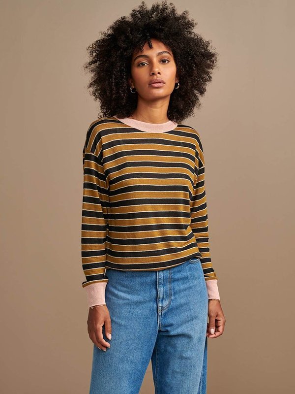 Bellerose Senia Top - Khaki/Black Bellerose Senia Top - Khaki/Black