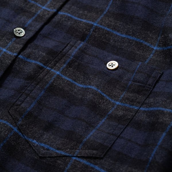 Norse Projects Anton Brushed Flannel Shirt - Navy Check Norse Projects Anton Brushed Flannel Shirt - Navy Check